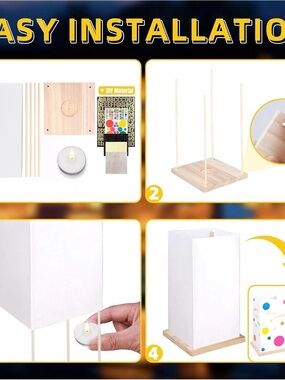 Wooden Floating Paper Lanterns with candle lights